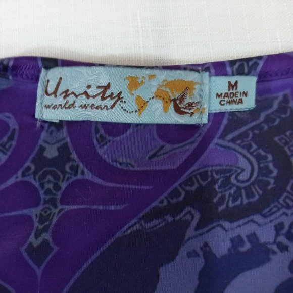Unity World Wear: Purple sequins blouse - Picture 3 of 6